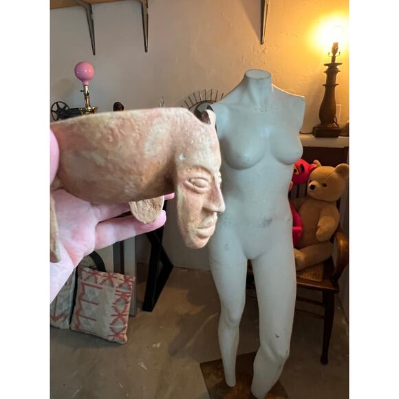 Vintage ashtray, masks faces ancient Retro - Picture 8 of 13